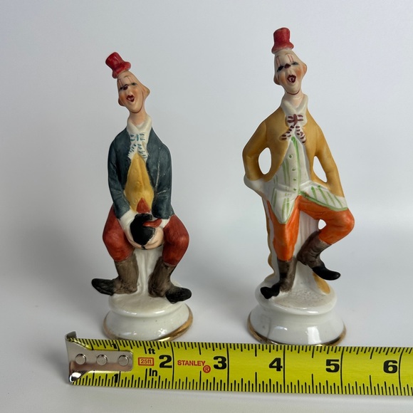 VTG MANN MCML‎ XXX CERAMIC PORCELAIN BISQUE CIRCUS CLOWNS 2 FIGURINES SCULPTURES - Picture 3 of 5